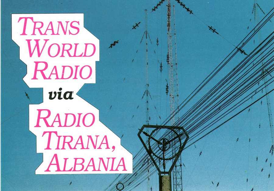 QSL from Trans World Radio broadcasting from Radio Tirana, Albania