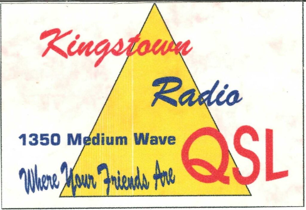 QSL card from Kingstown Radio, Hull England